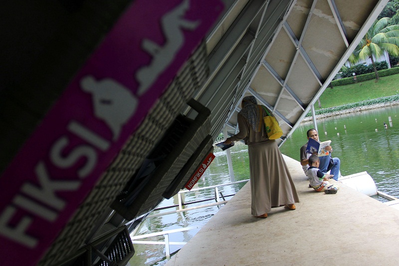  Taman Bacaan Apung kawasan Taman Ayodya, Kebayoran Baru, Jakarta Selatan. (Foto: MerahPutih/Dery Ridwansah)