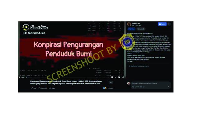 [HOAKS atau FAKTA]: Muncul Konspirasi Skenario Pengurangan Jumlah Penduduk hingga 2030