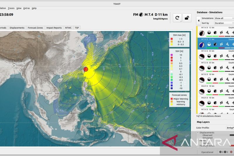 Gempa Taiwan Picu Tsunami Kecil di Jepang, Indonesia Aman 