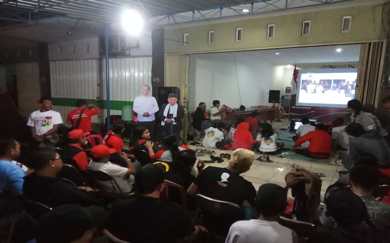 Nobar juga dilakukan pendukung Jokowi-Ma'ruf