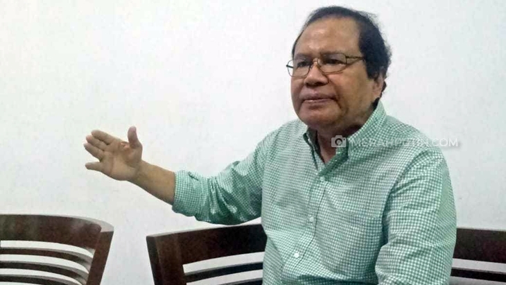 Mantan Menteri Koordinator bidang Perekonomian Rizal Ramli di Kampus IAIN Surakarta, Jawa Tengah, Kamis (7/11). (MP/Ismail)
