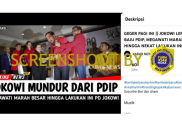 [HOAKS atau FAKTA]: Jokowi Mundur Dari PDIP, Megawati Marah Besar
