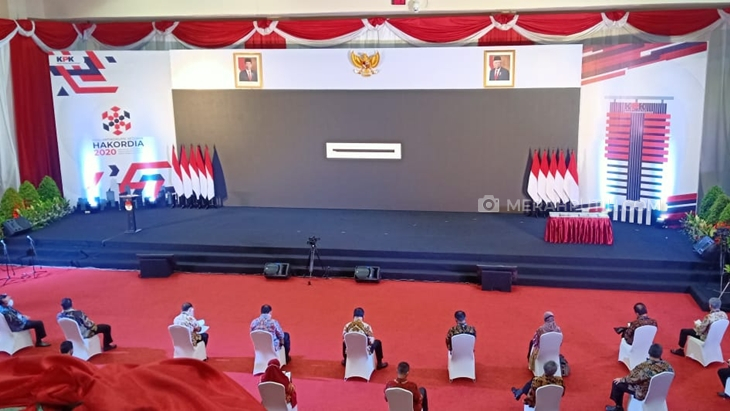 Peringatan Hari Antikorupsi Sedunia (Hakordia) di gedung KPK, Jakarta, Rabu (16/12). (Foto: MP/Ponco Sulaksono)