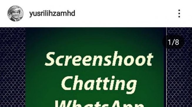 Klaim bukti percakapan Habib Rizieq dengan Yusril via Whatsapp. (@yusrilihzamhd)