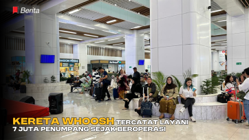 Kereta Whoosh Tercatat Layani 7 Juta Penumpang Sejak Beroperasi