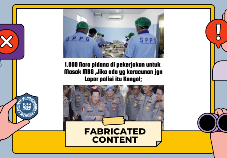 [HOAKS atau FAKTA] : Polri Pekerjakan Ribuan Narapidana untuk Masak MBG buat Siswa