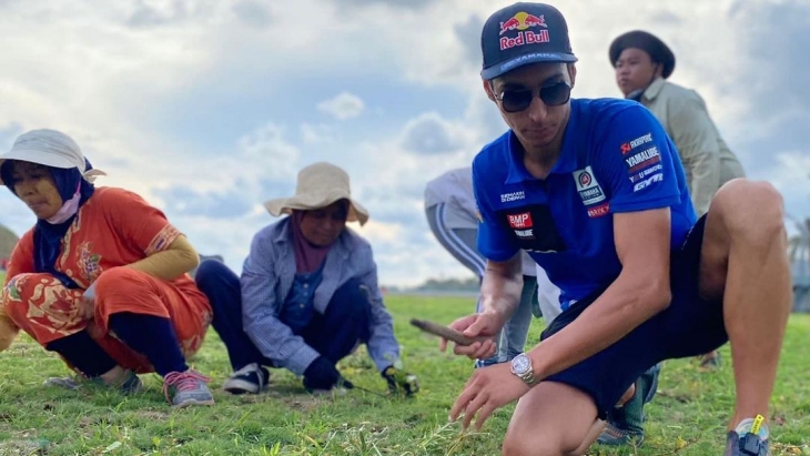 Kelakuan Unik Pembalap WSBK di Surkuit Mandalika