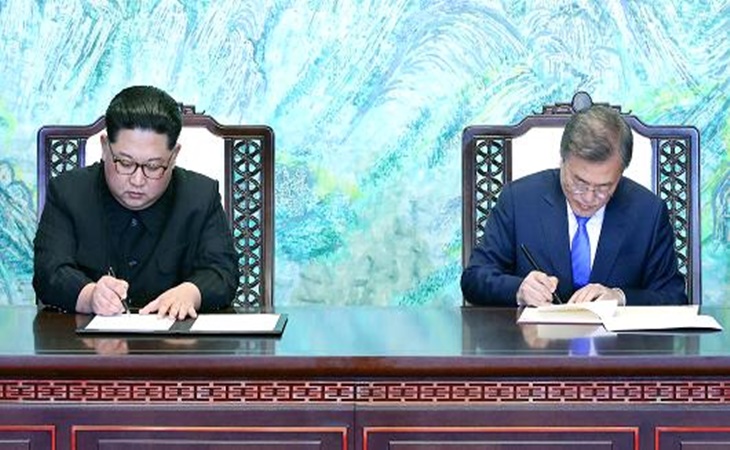 Akhiri Ketegangan, Dua Pemimpin Korea Tandatangani Kesepakatan Pyongyang