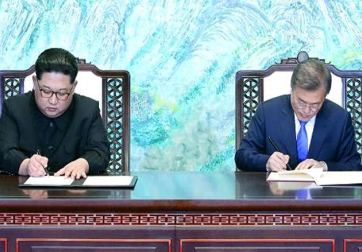 Akhiri Ketegangan, Dua Pemimpin Korea Tandatangani Kesepakatan Pyongyang 