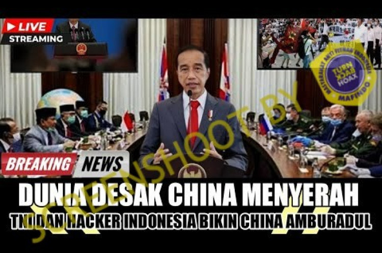 [HOAKS atau FAKTA]: Dunia Mendesak agar Tiongkok Menyerah ke Indonesia