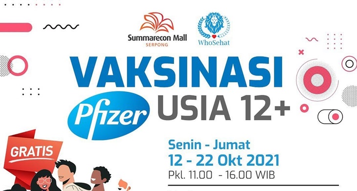 SMS Serpong Gelar Vaksinasi COVID-19 Pfizer pada 12-22 Oktober