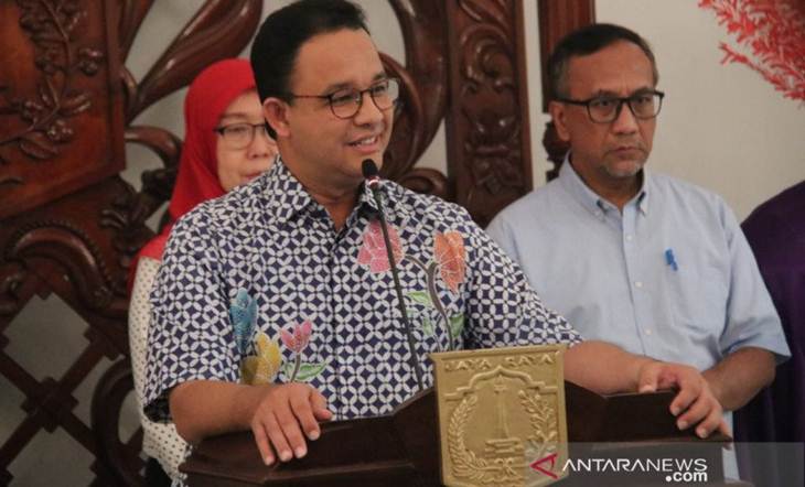 Datangi Kantor BNPB, Anies: Insyaallah Kita Bisa Kendalikan Corona Virus