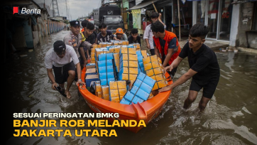 Sesuai Peringatan BMKG, Banjir Rob Melanda Jakarta Utara