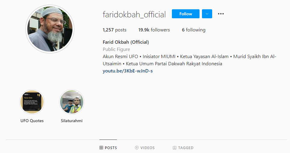 Akun Farid Okbah Unggah Soal Kriminalisasi Ulama, Polisi Ungkap Siapa di Baliknya