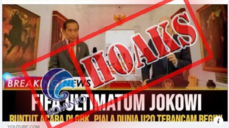 [HOAKS atau FAKTA]: Piala Dunia U20 Terancam Batal karena Acara Relawan Jokowi