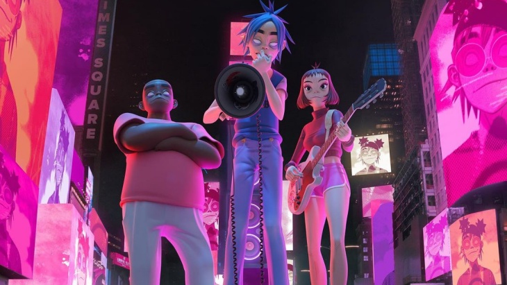 Gorillaz Ambil Alih Times Square New York dan Piccadilly Circus London