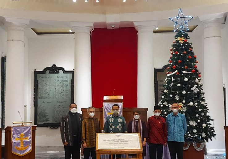 Resmikan Gereja Immanuel sebagai Cagar Budaya, Anies: Bisa Dipakai Natal Tahun Ini