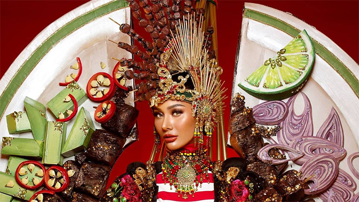 Uniknya Kostum Satai Madura yang Masuk Top 3 National Costume Miss Grand International