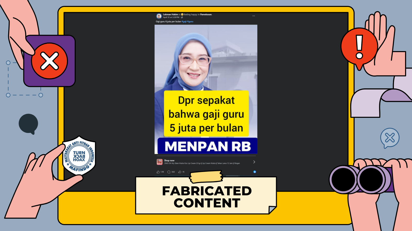 [HOAKS atau FAKTA]: DPR Tetapkan Semua Guru di Indonesia Digaji Rp 5 Juta Per Bulan