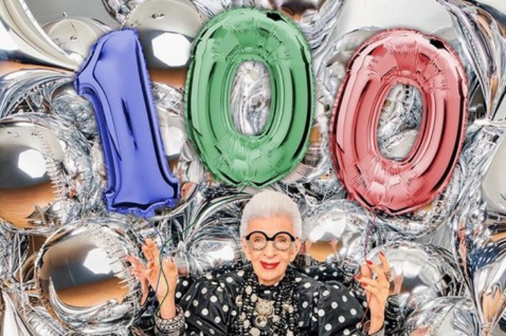 Iris Apfel telah genap berumur 100 tahun. (Foto: Instagram/@iris.apfel)