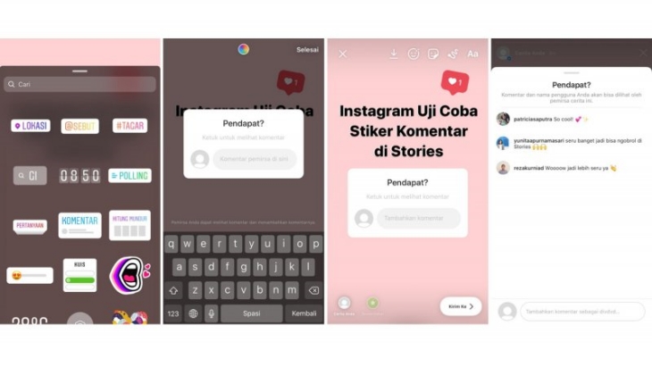 Instagram Bakal Punya Stiker di Komentar Stories