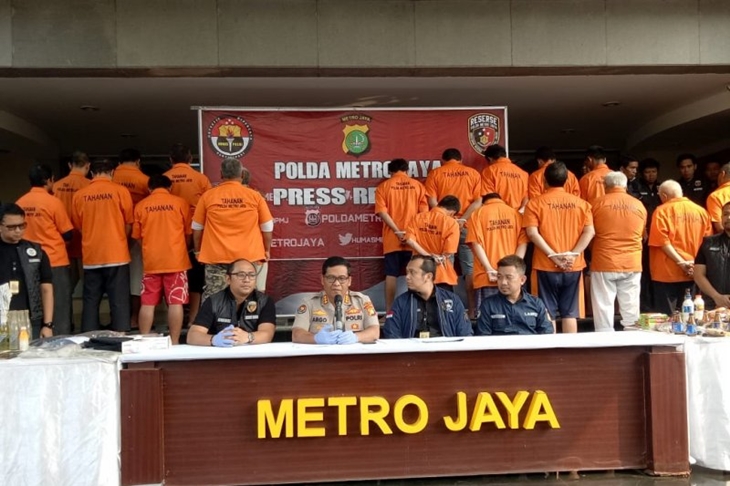 Gelar perkara 22 tersangka yang merencanakan kerusuhan menjelang pelantikan presiden pada 20 Oktober 2019. ANTARA/Fianda Rassat