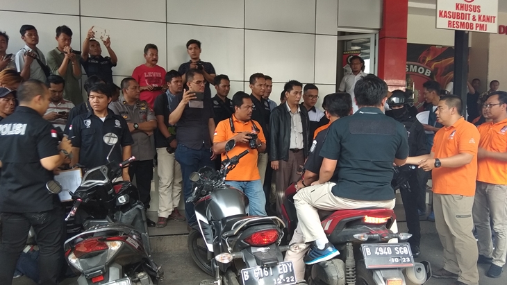 Rekonstruksi pengeroyokan TNI AL. (Foto: merahputih.com/Gomes)