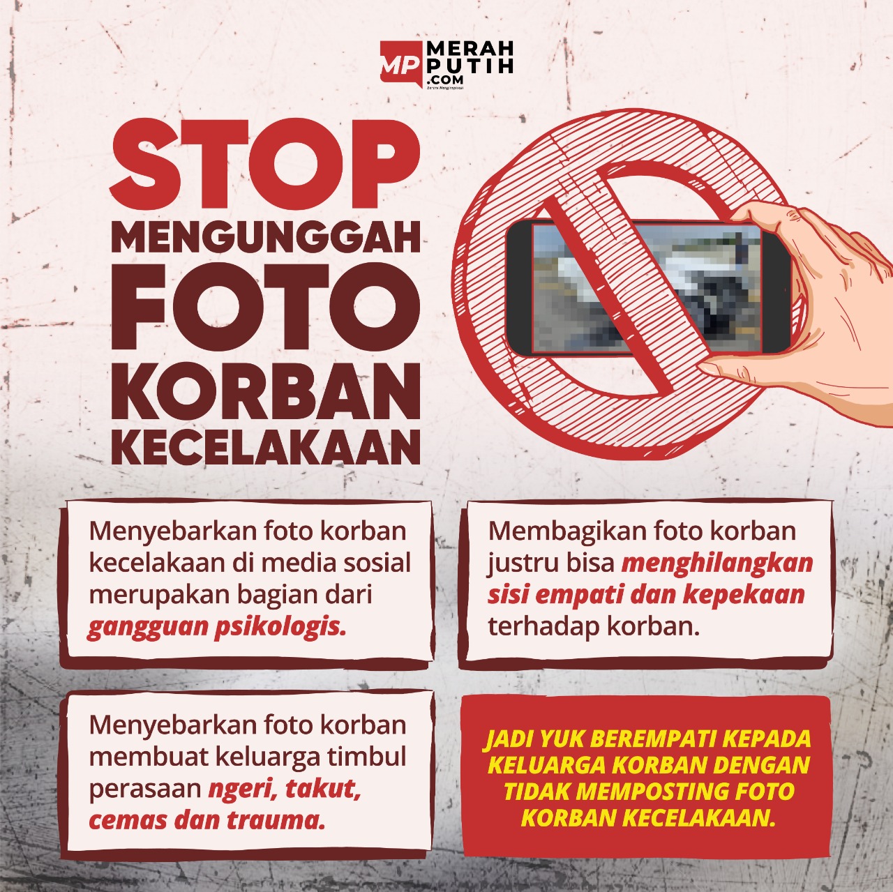 Stop Mengunggah Foto Korban Kecelakaan