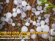 Hujan Es dan Angin Kencang Terjang Kota Solo, 50 Rumah Alami Rusak Berat