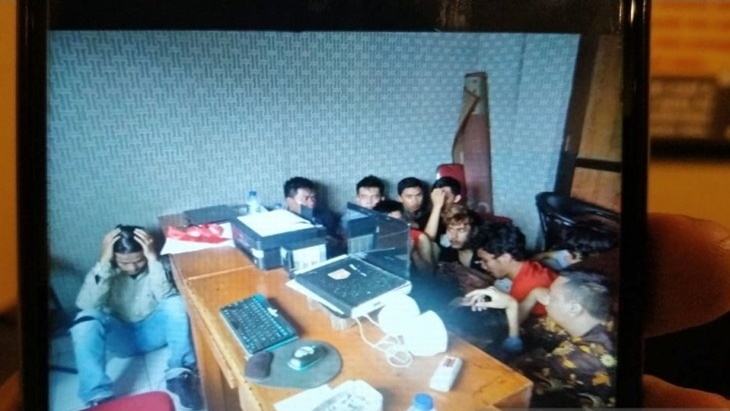 Sejumlah mahasiswa pelaku pembakar polisi di Cianjur sudah ditangkap (Foto: Ist via antaranews)