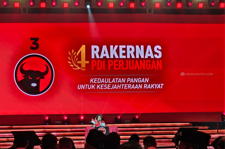 Pembukaan Rakernas IV PDIP, Lagu Indonesia Raya 3 Stanza Berkumandang