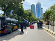 Jalan Depan Gedung KPU Ditutup Jelang Pengumuman Hasil Pemilu 2024