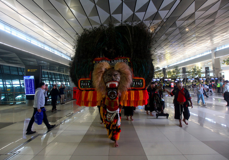 Reog Ponorogo Unjuk Gigi di Terminal 3 Bandara Internasional Soekarno-Hatta