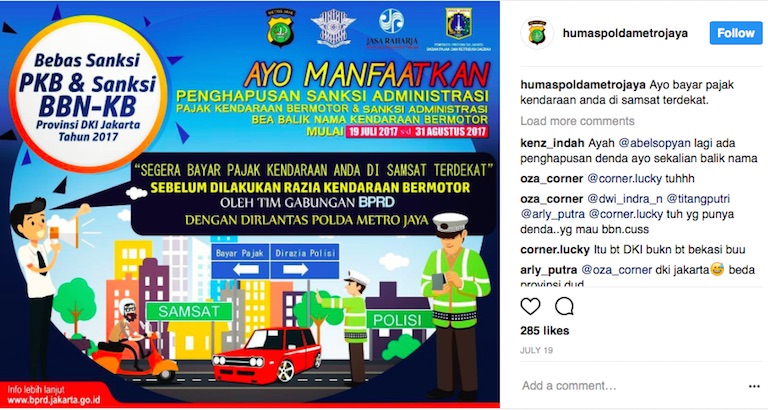 Ini Adalah Hari Terakhir Bayar Pajak Kendaraan Tanpa Denda