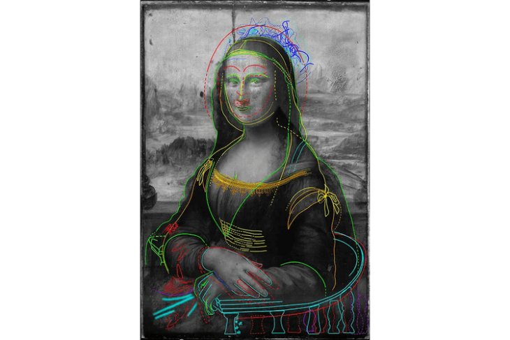 Sketsa Monalisa sebelum diberi warna. (Foto Hypebeast)