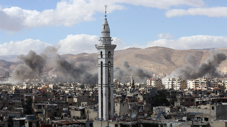Dibombardir Serangan Turki dan Rusia, Ribuan Orang Tinggalkan Ghouta