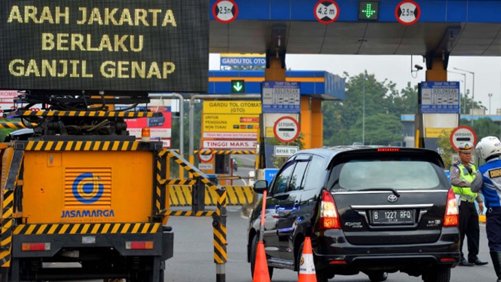Ganjil genap Jakarta. (Foto: Antara)