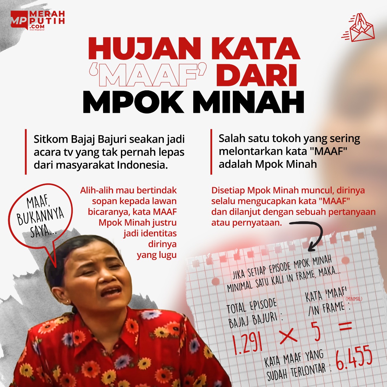 Hujan Kata 'Maaf' dari Mpok Minah