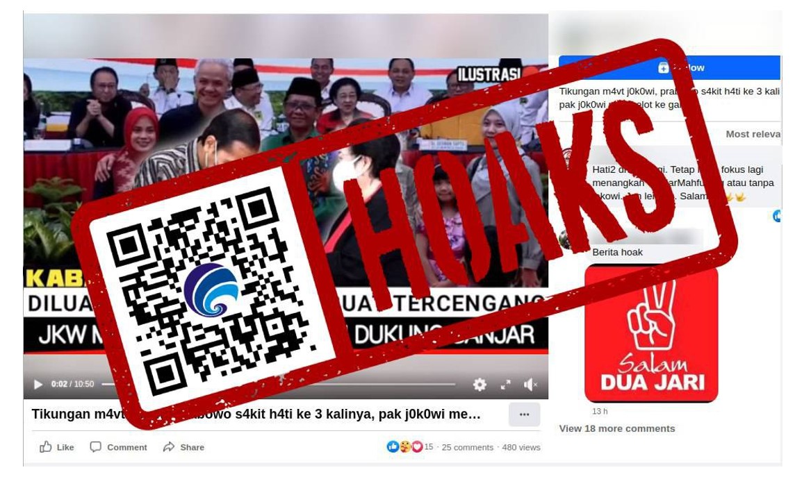 [HOAKS atau FAKTA]: Megawati dan Jokowi Bersatu Dukung Ganjar Pranowo