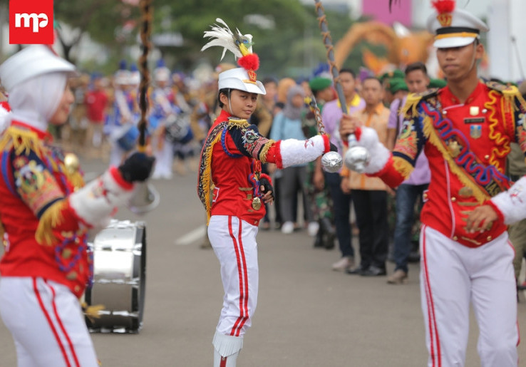Marching Band IPDN Tampil Memukau di HUT Tangerang ke-73