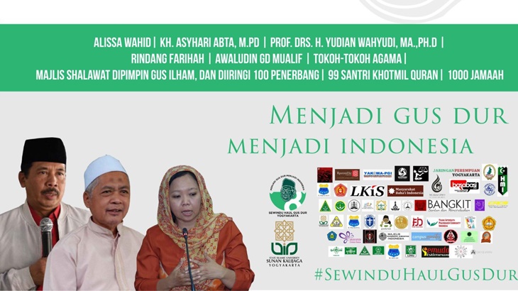 Sewindu Haul Gusdur, Gusdurian Gelar Tahlilan di Yogyakarta