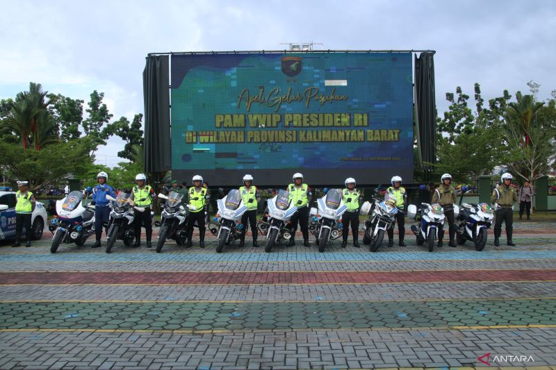 Ribuan Personel Gabungan Amankan Kunjungan Kerja Presiden Jokowi di Kalbar