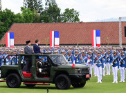 Momen Akrab Presiden Prabowo Subianto bersama Presiden Prancis Emmanuel Macron Kunjungi Akademi Militer Magelang