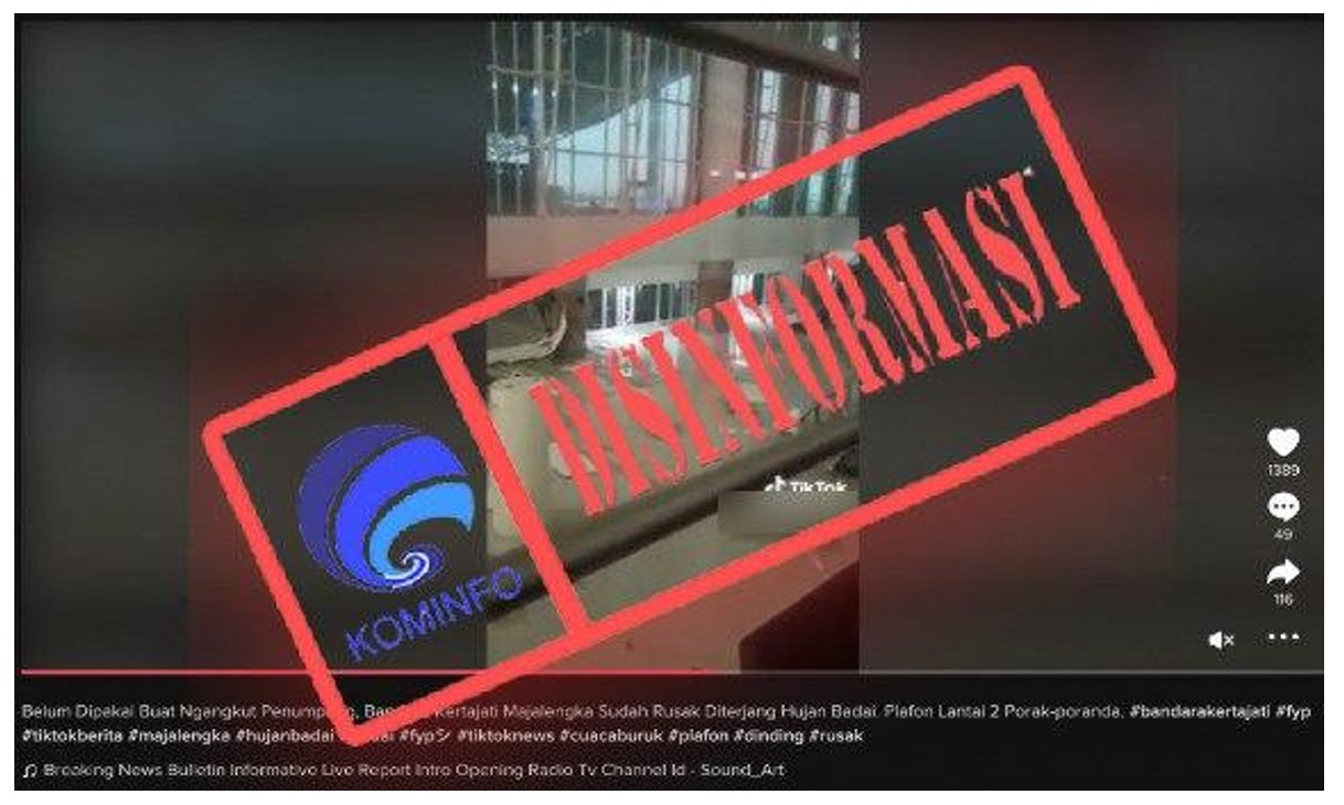 [HOAKS atau FAKTA] Bandara Kertajati Rusak Parah Diterjang Badai