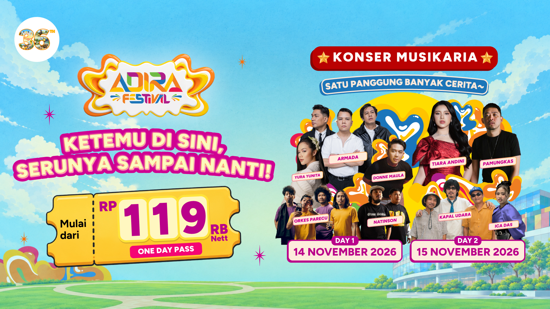 Adira Festival 2026 Digelar di Makassar, Tiket Presale Dibanderol Mulai Rp 119 Ribu