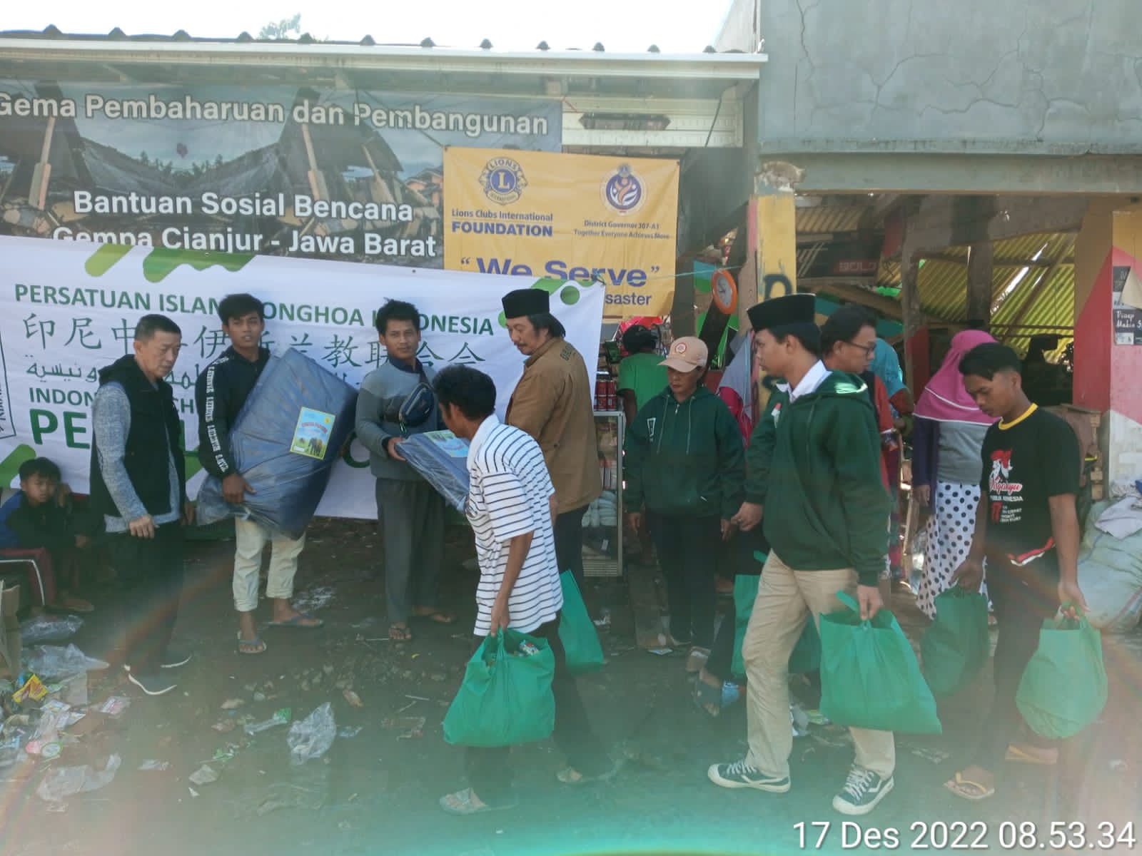 PITI salurkan bantuan bagi warga terdampak gempa Cianjur. (Foto: PITI)