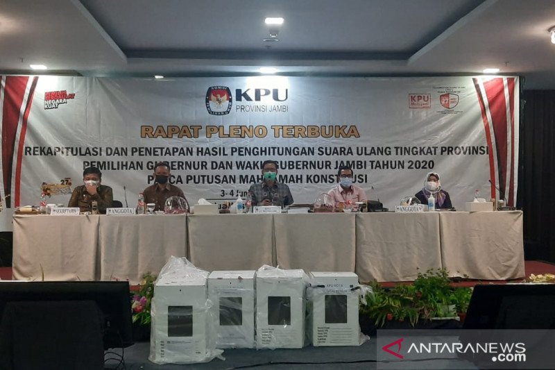 Pleno PSU Pilgub Jambi. (Foto: Antara)