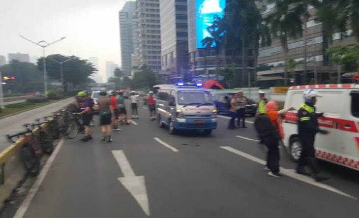 Tragis, Tujuh Pesepeda Dihantam Mobil yang Dikemudikan PNS di Jalan Jenderal Sudirman