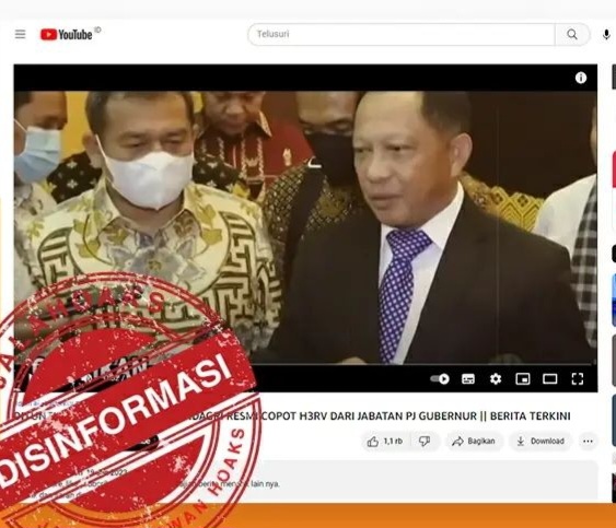 [HOAKS atau FAKTA]: Menteri Tito Copot Pj Heru dari Gubernur DKI Jakarta