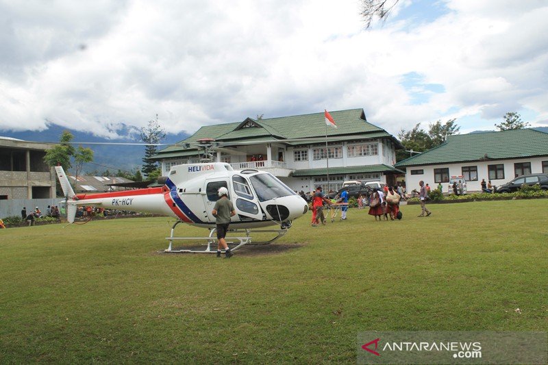 Helikopter TNI AU di Lanud Silas Papare